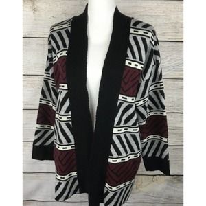 Sanctuary Tribal Aztec Open Front Cardigan Size M